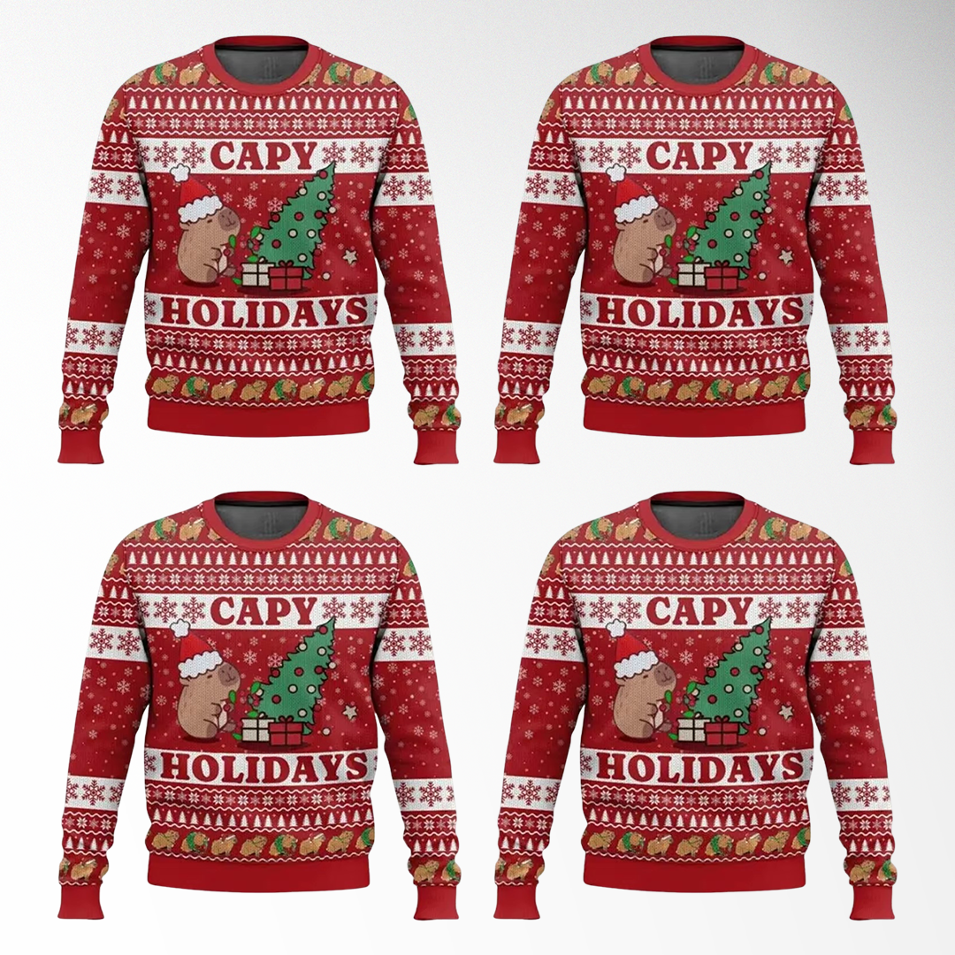 ArctenWear Capybara Celebration Christmas Ugly Sweater