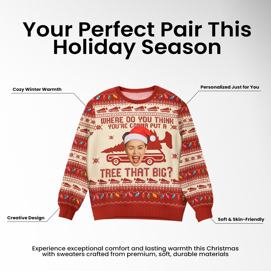 ArctenWear Personalized Couple Christmas Ugly Sweater