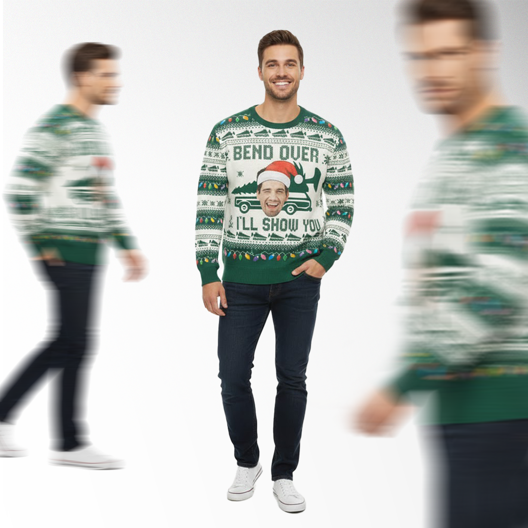ArctenWear Personalized Couple Christmas Ugly Sweater