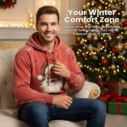 ArctenWear Men's Vintage Santa Claus Hoodie
