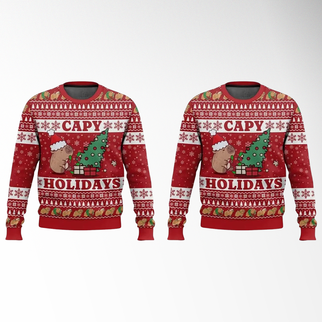ArctenWear Capybara Celebration Christmas Ugly Sweater