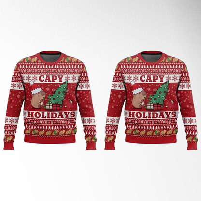 ArctenWear Capybara Celebration Christmas Ugly Sweater