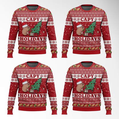 ArctenWear Capybara Celebration Christmas Ugly Sweater