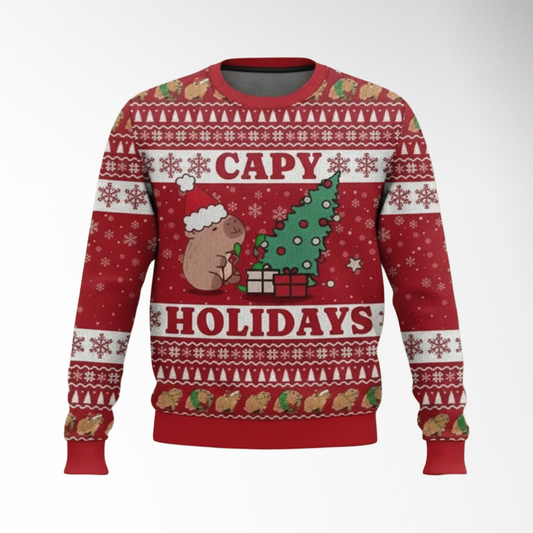 ArctenWear Capybara Celebration Christmas Ugly Sweater