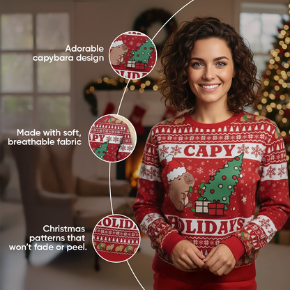 ArctenWear Capybara Celebration Christmas Ugly Sweater