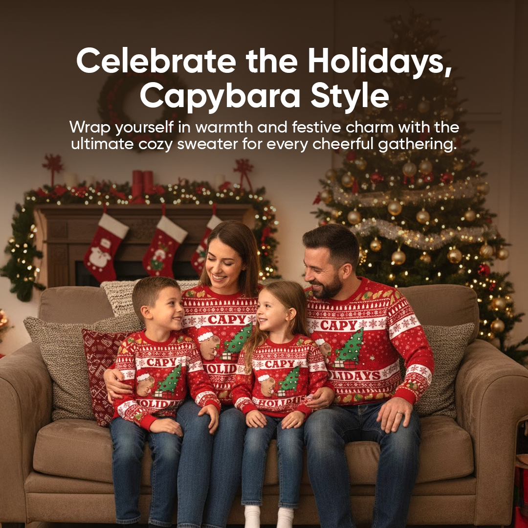 ArctenWear Capybara Celebration Christmas Ugly Sweater