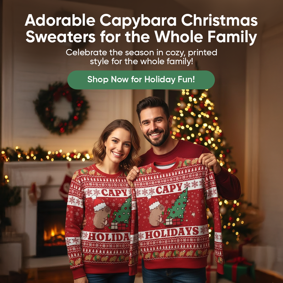 ArctenWear Capybara Celebration Christmas Ugly Sweater